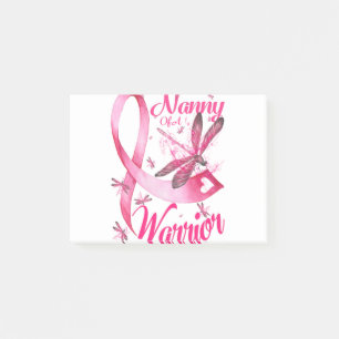 Nanny Of A Warrior Dragonfly Breast Cancer Post-it Notes