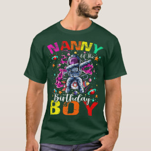 Nanny Of The Birthday Boy Astronaut Boy Space Them T-Shirt