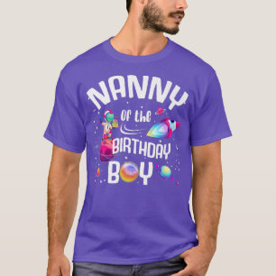 Nanny Of The Birthday Boy Astronaut Space Family T T-Shirt