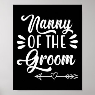Nanny Of The Groom Wedding Party Family Bridal Sho Poster