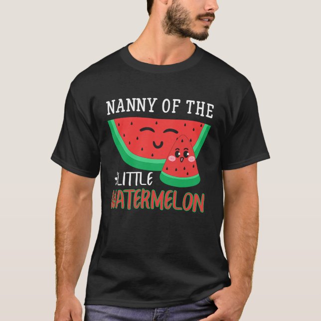 Nanny Of The Little Watermelon Melon Family Matchi T-Shirt (Front)