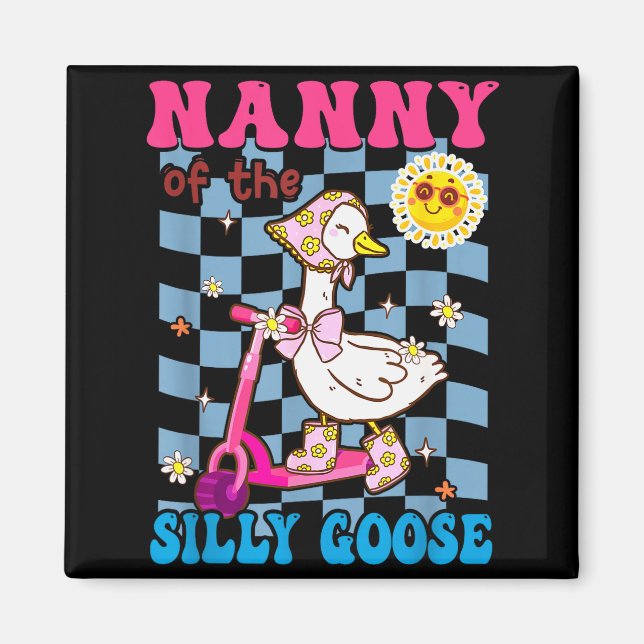 Nanny Of The Silly Goose First Birthday Family Mat Magnet (Front)