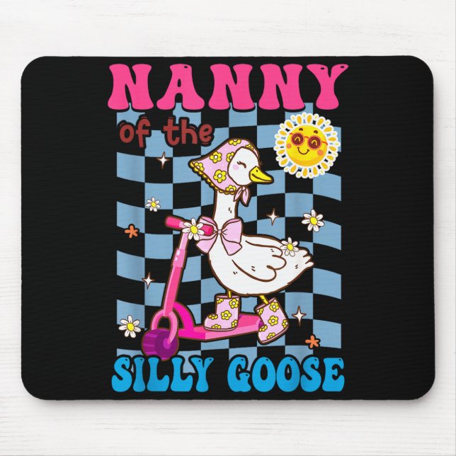 Nanny Of The Silly Goose First Birthday Family Mat Mouse Mat (Front)