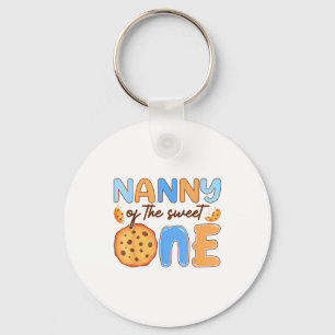 Nanny Of The Sweet One Cookies And Milk Birthday P Key Ring