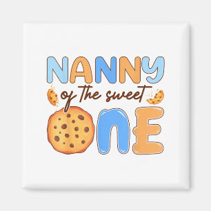 Nanny Of The Sweet One Cookies And Milk Birthday P Magnet
