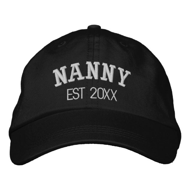 Nanny Personalised Grandma Gift Custom Text Embroidered Hat (Front)