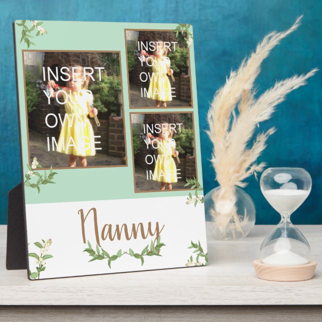 Nanny Personalised Multi Photo Plaque (Side)