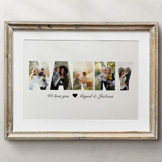 Nanny Photo Collage Gift for Grandma Poster