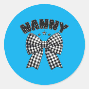 Nanny Pit Crew Family Racing Birthday Race Car Classic Round Sticker