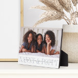 Nanny & Poppy Grandparents Personalised Photo Plaque<br><div class="desc">Create a sweet gift for grandparents with this personalised photo plaque. "Nanny & Poppy" appears beneath your photo in chic grey lettering,  with your custom message and grandchildren's names overlaid.</div>