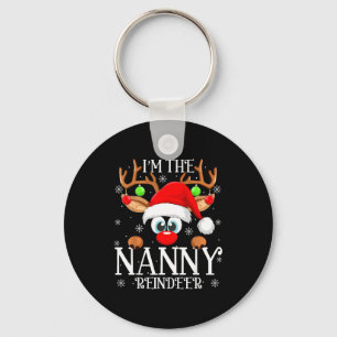 Nanny Reindeer Christmas Family Matching Group Fun Key Ring