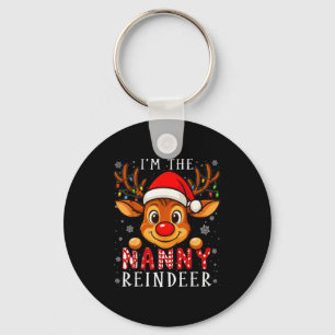 Nanny Reindeer Christmas Family Matching Pajama Fu Key Ring