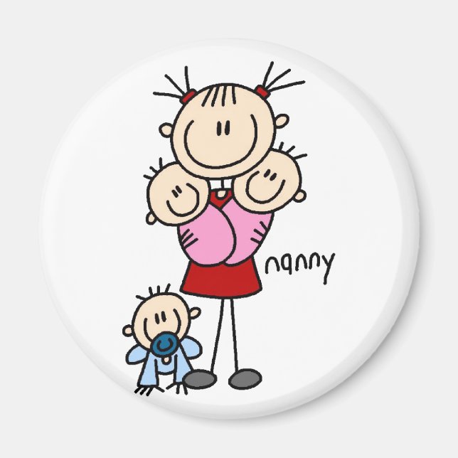 Nanny Stick Figure Magnet (Front)