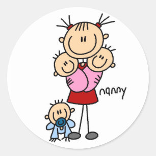 Nanny Stick Figure Sticker