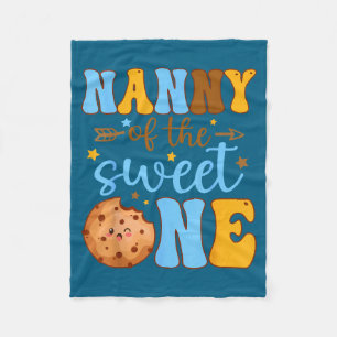 Nanny Sweet 1st Birthday Cookie Artwork Fleece Blanket