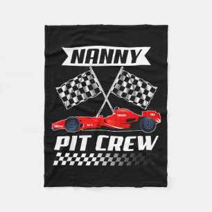 Nanny t Crew Racing Family Race Car Birthday Boy Fleece Blanket