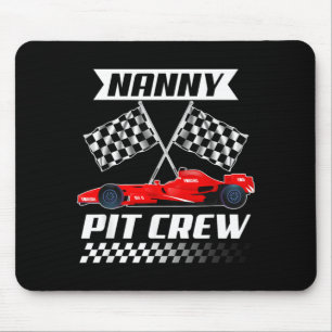 Nanny t Crew Racing Family Race Car Birthday Boy Mouse Mat
