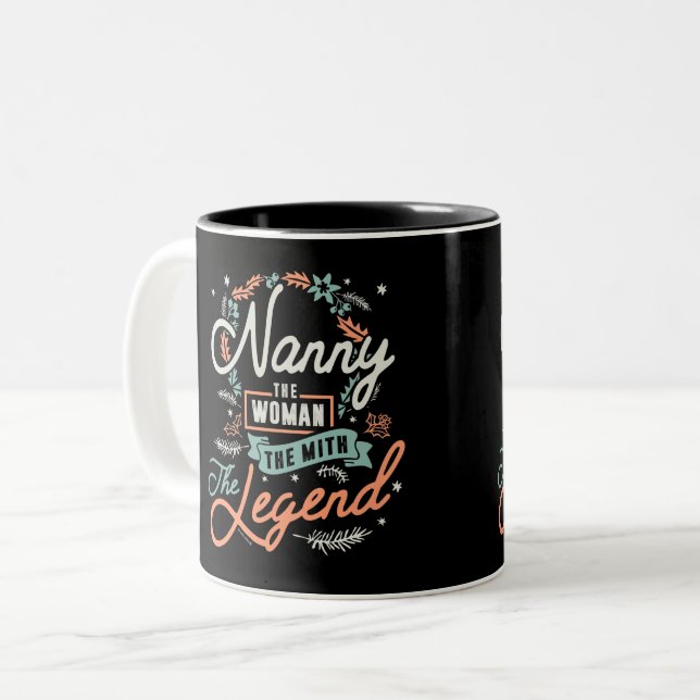 Nanny The Legend Two-Tone Coffee Mug (Front Left)