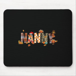 Nanny Turkey Retro Fall Autumn Leopard Thanksgivin Mouse Mat