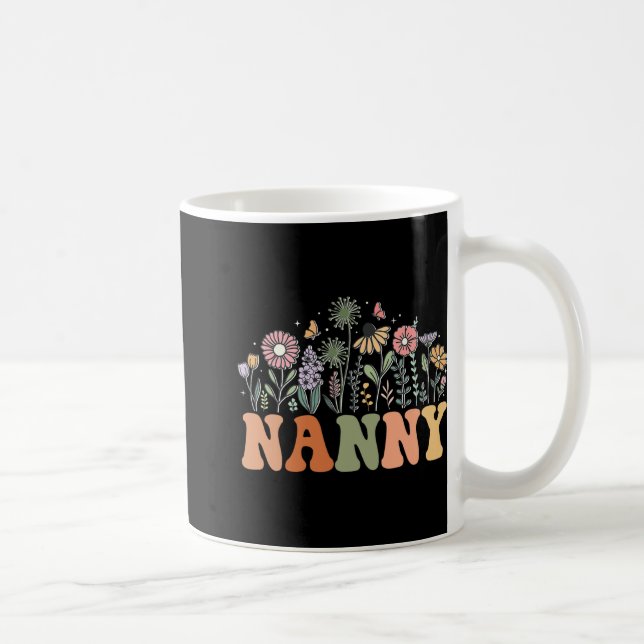 Nanny Wildflower Floral Birthday Baby Shower New N Coffee Mug (Right)