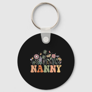 Nanny Wildflower Floral Birthday Baby Shower New N Key Ring