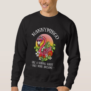 Nannymingo Nanny Flamingo Grandma Grandmother Gran Sweatshirt