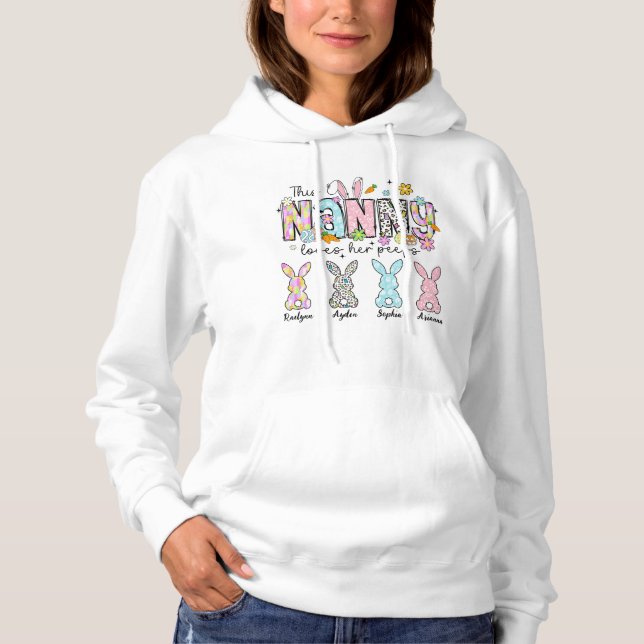 Nanny's Love Bunnies Custom Hoodie (Front)
