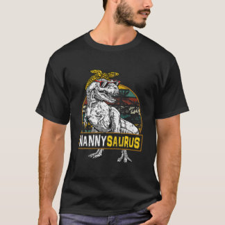 Nannysaurus Leopard T Rex Dinosaur Nanny Saurus Mo T-Shirt