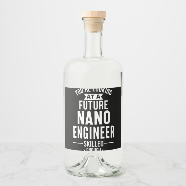 NANO engineer gift Liquor Bottle Label (Front)