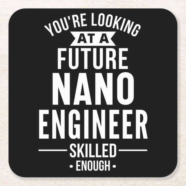 NANO engineer gift Square Paper Coaster (Front)