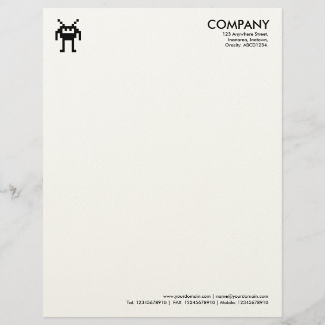 Nanobot Symbol - (Felt) Personalized Letterhead (Front)
