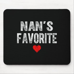 Nan's favourite heart graphic for mothers day mouse mat