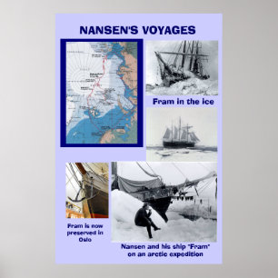 Nansen's Voyages, Fram Poster