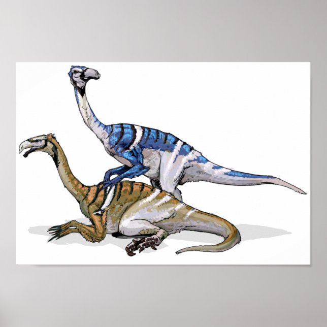 Nanshiungosaurus - Cretaceous Dinosaur Portfolio Poster (Front)