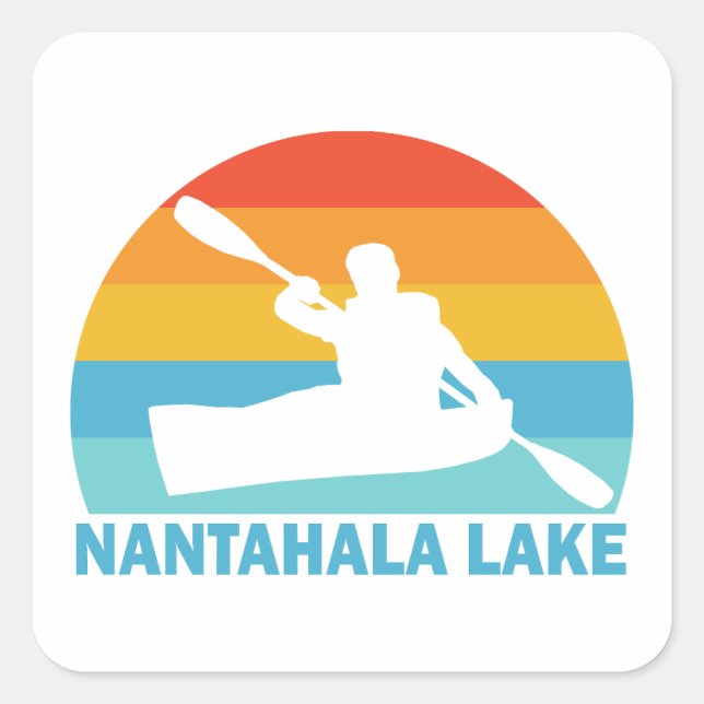 Nantahala Lake North Carolina Kayak Square Sticker (Front)