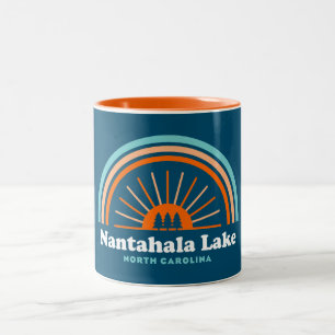 Nantahala Lake North Carolina Rainbow Two-Tone Coffee Mug