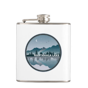Nantahala Lake North Carolina Reflection Hip Flask