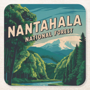 Nantahala National Forest Square Paper Coaster