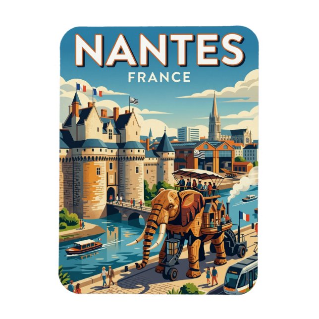 Nantes France Magnet (Vertical)