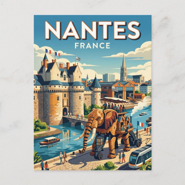 Nantes France Postcard (Front)