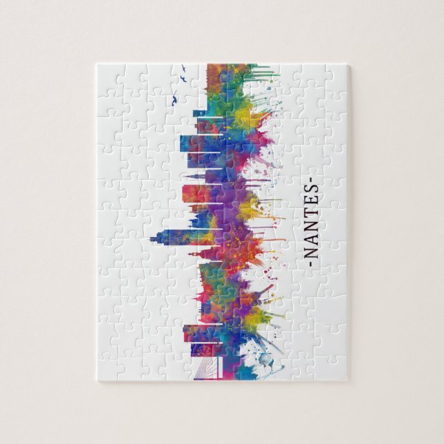 Nantes France Skyline Jigsaw Puzzle (Vertical)