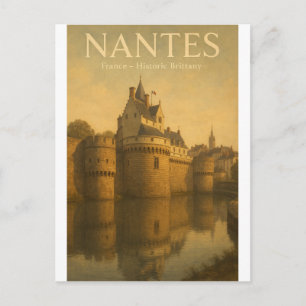 NANTES of France — Historic Brittany Retro Postcard