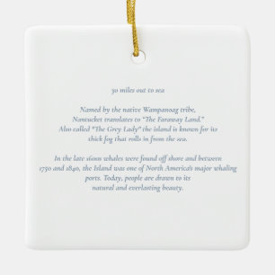 Nantucket 30 Miles Out to Sea Ceramic Ornament