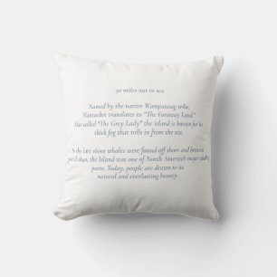 Nantucket 30 Miles Out to Sea Pillow