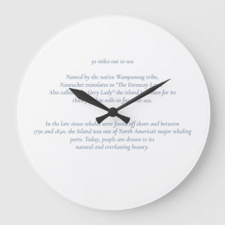 Nantucket 30 Miles Out to Sea Wall Clock