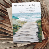Nantucket Beach Eloped Wedding Announcement