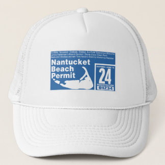 Nantucket Beach Permit 2024 blue Trucker Hat