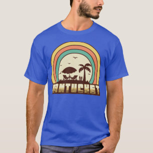 Nantucket Beach Retro Sunset Style T-Shirt