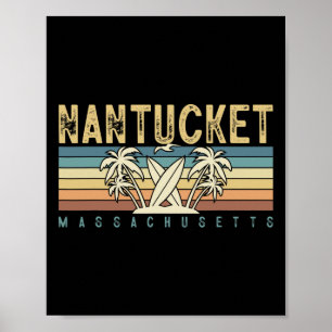 Nantucket Beaches Summer Family Vacation Souvenir Poster