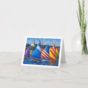 Nantucket Beetle Cat Boats Folded Thank You Card